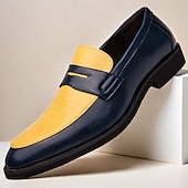 abordables Chaussures sans lacets &amp; mocassins-mocassins en similicuir rouge et blanc pour hommes - chaussures habillées bicolores élégantes pour les affaires et les événements spéciaux