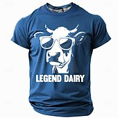abordables Camisetas con estampado animal-Hombre Gracioso Vacas lecheras Camiseta Manga Corta Camiseta Impresión 3D Cuello Barco Camisa Moda Diario Calle Diario Negro Rojo Azul Piscina Verano Primavera Ropa S M L XL XXL XXXL