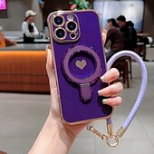 Недорогие Чехлы для iPhone-Чехол для iPhone 16e iPhone 16 Pro Max Plus iPhone 15 Pro Max Plus iPhone 14 13 12 11 Pro Max Plus Мини Защитный чехол с подставкой и ремешком ударопрочный Ретро TPU Покрытие