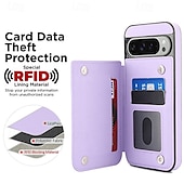 abordables Otras carcasas-teléfono Funda Para Google Píxel 9 Pro Pixel 9 Pro XL Pixel 8 Pro Pixel 8 Funda Trasera con Soporte Ranura para tarjetas Antigolpes Retro TPU Cuero de PU