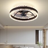 voordelige Dimbare plafondlampen-40 cm Dimbaar Plafondventilator Metaal Acryl Modern Noordse stijl 220-240V