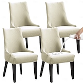 levne Potah na jídelní židli-1ks strečové voděodolné potahy na židle wingback slipcover - opakovaně použitelný potah chrániče na křeslo, pratelné potahy na jídelní židle chrániče do jídelny