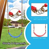 cheap Outdoor Activity-Adjustable Soft Swing Rope for Garden Outdoor Recreation and Fitness with EVA Soft Board Swing Chair