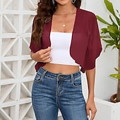 abordables enveloppes d&#039;invité de mariage-Écharpe Femme Élégant Sans manches Polyester Boléros de Mariage Avec Couleur unie Pour Soirée Printemps &amp; Été