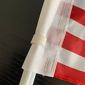 お買い得  ガーデンフラッグ、バナー-アメリカの車用フラッグ 窓クリップ付き
