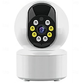 お買い得  屋内IPネットワークカメラ-1080p ワイヤレス CCTV IP カメラ監視、ナイトビジョン ホーム セキュリティ カメラ、双方向オーディオ カードなし