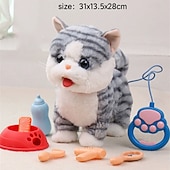cheap Stuffed Animals-Puppy Toys for Kids Toy Dogs That Walk and Bark Walking Dog Toy for Kids with Leash Interactive Stuffed Puppy with Remote Control for Girls and Boys Aged 3-7 Year Old