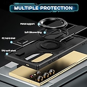 お買い得  サムスン用ケース-電話 ケース 用途 サムスンのギャラクシー S24 Ultra Plus S23 Ultra Plus A55 A35 A25 A15 5G A54 A34 A14 バックカバー バンカーリング 耐衝撃 レトロ風 TPU PC