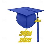 お買い得  職業コスチューム-2025 マット卒業キャップ、2025 タッセル付き、大人用、高校生、学士、修士