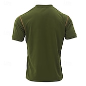 economico Polo classica da uomo-Per uomo Camicia da golf Golf Polo da golf Ufficio Informale Colletto alla coreana Manica corta Essenziale Moderno Color Block Collage Bottoni Estate Primavera Standard Nero Bianco Vino Blu marino