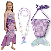 cheap Girls&#039; Costumes-The Little Mermaid Little Mermaid Princess Mermaid Dress Theme Party Costume Cosplay Movie Cosplay for Girls&#039; Kid&#039;s Carnival Masquerade Party Holiday