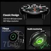 cheap Smartwatch-696 HDT6MAX Smart Watch 1.63 inch Smartwatch Fitness Running Watch Bluetooth ECG+PPG Pedometer Call Reminder Compatible with Android iOS Women Men Hands-Free Calls Message Reminder IP 67 47mm Watch