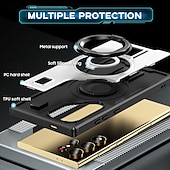 お買い得  サムスン用ケース-電話 ケース 用途 サムスンのギャラクシー S24 Ultra Plus S23 Ultra Plus A55 A35 A25 A15 5G A54 A34 A14 バックカバー バンカーリング 耐衝撃 レトロ風 TPU PC