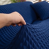 economico Copridivano-Copridivano elasticizzato elegante con reticolo a bolle 3D Copridivano Copridivano Copridivano Elastico in Spandex Copridivano Protettore con Gonna