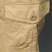 economico Classico-Per uomo Pantaloncini cargo Shorts Pantaloncini Estivi Coulisse Elastico in vita Multi-tasche Semplice Comodità Indossabile Lunghezza al ginocchio All&#039;aperto Sport Quotidiano Moda Casual Nero Giallo