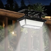 abordables luz del gabinete-Lámpara solar de pared para exteriores, instalación portátil, rango de iluminación conveniente, carga solar de múltiples ángulos, adecuada para patios, cercas de villas, luces solares con clip