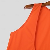 cheap Tank Tops-Men&#039;s Tank Top Vest Undershirt Sleeveless Shirt Sleeveless Deep V Summer Plain Fashion Classic Casual V Neck Basic Street Casual Sports Black White Orange Top Tee for Men