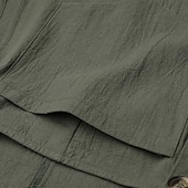 preiswerte Hose-Damen Normal Leinen-inspirierte Hosen Lässig Einfarbig Ärmellos U-Ausschnitt Knöpfe Täglich Ausgehen Normale Passform Schwarz Blau Fuchsie Sommer