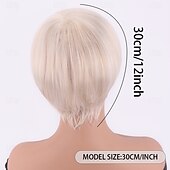 cheap Synthetic Trendy Wigs-Synthetic Wig Wavy Curly Weave Asymmetrical Neat Bang Machine Made Wig 30 inch A1 Synthetic Hair Women&#039;s Classic Comfortable Color Gradient Multi-color