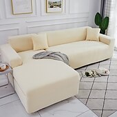 cheap Sofa Cover-Elastic Jacquard Fabric Sofa Cover Stretch Couch Cover Sectional L Shape Sofa Slipcover Corner Case for Living Room 1/2/3/4 Seat