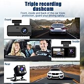 abordables Cámaras de visión trasera para coche-DVR para coche, grabadora para coche, cámara para coche de 1080p, cámara delantera y trasera para coche, grabadora para coche con visión nocturna, modo de estacionamiento las 24 horas