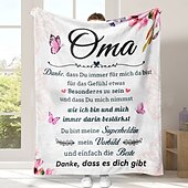 billige Tepper og pledd-morsdagsteppe, et brev til mor, morsdagsgave myk og koselig, perfekt gave til mor, blomster- eller hjertedesign, varm og behagelig