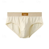 abordables Boxers homme-Homme 1 Pièce Culottes Basiques Slip Patchwork Polyester Respirant Doux Confortable Uni Taille Basse Noir Marron