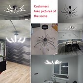 economico Luci a sospensione-moderna lampada a sospensione a led fai da te design luce regolabile 3000k-6500k con retrocomando sospensione nera lampada a sospensione regolabile adatta per sale da pranzo soggiorni camere da letto