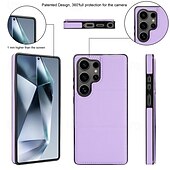economico Cover Samsung-telefono Custodia Per Samsung Galaxy S24 S24 Ultra Plus S23 S22 S21 S20 Ultra Plus FE S25 S25 più S25 Ultra Per retro Con supporto A calamita Slot per schede Retrò TPU pelle sintetica