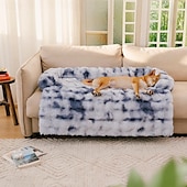 baratos Capa de sofá para animais de estimação-tapete de cama calmante para cães, capa de sofá fofa e felpuda para sofá, protetor de móveis com capa removível e lavável para cães e gatos grandes, médios e pequenos