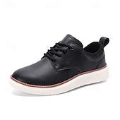 cheap Men&#039;s Sneakers-Men&#039;s Navy Blue Leather Oxford Shoes – Classic Lace-Up Dress Shoes for Business &amp; Formal Events