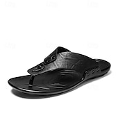 preiswerte Urlaubsandalen-Moderne Flip-Flops aus hellbraunem Kunstleder für Herren mit doppelten Aussparungen und verstellbaren Riemen – vielseitiges Schuhwerk für Komfort im Alltag