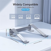 levne Stojany a chladicí podložky-stojan na notebook na stůl hliníkový chladicí stojan na notebook ergonomický stojan na počítač pro notebook kompatibilní podložka na notebook 10-17,3&#039;&#039;