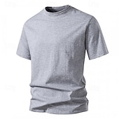 economico Magliette casual da uomo-Per uomo Maglietta Camicia a Maniche Corte Manica Corta Girocollo Estate Semplice Moda Designer Essenziale Classico Vacanza Streetwear Uscire Nero Bianco Grigio chiaro Maglietta Top per Uomo