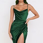 economico Abiti di Laurea-Per donna Mini Abito Abito Bianco Abito da laurea Abito Sottoveste Moda Moderno Compleanno Laurea Data Vestibilità regolare Semplice Senza Maniche Spalline sottili Rosa chiaro Nero Bianco Rosa Estate