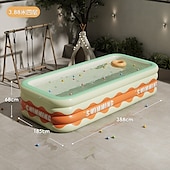 billiga Pooler, Bubbelbad &amp; Förnödenheter-uppblåsbara pooler i full storlek, bärbar uppblåsbar pool, uppblåsbar pool, hopfällbara uppblåsbara pooler, perfekta vattenaktiviteter för inomhus och utomhus sommarsäsong