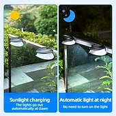 abordables Street Lights-2/4 Pcs LED Solar Street Lights Outdoor Wall Lights Fence Lights 9LEDs Home Garden Outdoor Courtyard Fence Wall Decoration LED Waterproof Wall Light Garage Porch Yard Lighting