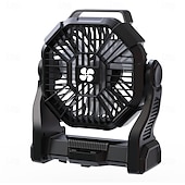 economico Luci e lanterne da campeggio-1 luce portatile da campeggio per esterni, ventilatore per esterni, power bank di emergenza, ventilatore con ricarica USB, batteria a lunga durata, tre livelli di oscuramento, quattro livelli di velocità del vento