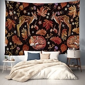 billige boho billedvev-Skogsdyr hengevev veggkunst stor vev mural dekor fotografi bakteppe teppe gardin hjemme soverom stue dekorasjon rev hjort