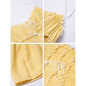 abordables Robes d&#039;été-Femme Robe mi-longue robe blanche Robe casual Robe d&#039;été Robe à enfiler Mode Moderne du quotidien Plage Fin de semaine Standard Plein Sans Manches Bretelles Fines Noir Jaune Bleu Vert Eté