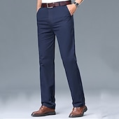 economico Sottile-Per uomo Pantaloni Pantaloni Eleganti Chinos Tasca Bottoni Semplice Comodità Quotidiano Affari Lavoro Moda Stile Classico Bianco Giallo Micro-elastico