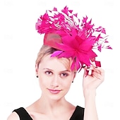 Недорогие Фасцинаторы-Головной убор тканевая федора шляпа для скачек винтажная милая с цветочным головным украшением