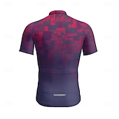 abordables Maillots pour hommes-Homme Maillot Velo Cyclisme Manche Courte Cyclisme Tee-shirt Maillot avec 3 poches arrière VTT Vélo tout terrain Respirable Séchage rapide Conception anatomique Mèche Rose foncé Pourpre foncé Rouge