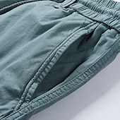 baratos Clássico-Homens Bermuda Cargo Calção Shorts de verão Com Cordão Cintura elástica Bolso Com Zíper Tecido Conforto Vestível Comprimento do joelho Ao ar livre Esporte Diário Moda Casual Preto Azul Royal