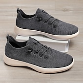 baratos Ténis para Homem-tênis de malha leve e respirável masculino - calçados casuais para caminhada com cadarço para uso diário e viagens