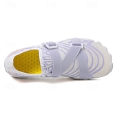 preiswerte Sneaker für Herren-Barfuß-Wasserschuhe für Herren – weiß und orange, schnelltrocknend, verstellbarer Klettverschluss – ideal für Strand- und Wasseraktivitäten