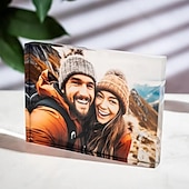 cheap Wedding Gift-Personalized Photo Block Acrylic Glass Photo Block Custom Acrylic Block Photo Crystal Wedding gift Birthday Father&#039;s Day Weddings