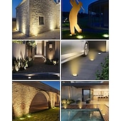 Недорогие Наземные огни-4шт 2шт 1шт 8 W Светодиоды на солнечной батарее Солнечная батарея Водонепроницаемый с функцией освещения Тёплый белый Холодный белый 1.2 V Уличное освещение двор Сад 8 Светодиодные бусины Новый год