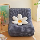 baratos Capa do sofá futon.-1pc capa elástica para sofá de chão sem braços capa para sofá preguiçoso relax seersucker capa elástica para sofá único capa de almofada para sala de estar casa