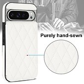 abordables Otras carcasas-teléfono Funda Para Google Píxel 9 Pro Pixel 9 Pro XL Pixel 8 Pro Pixel 8 Funda Trasera con Soporte Ranura para tarjetas Antigolpes Retro TPU Cuero de PU